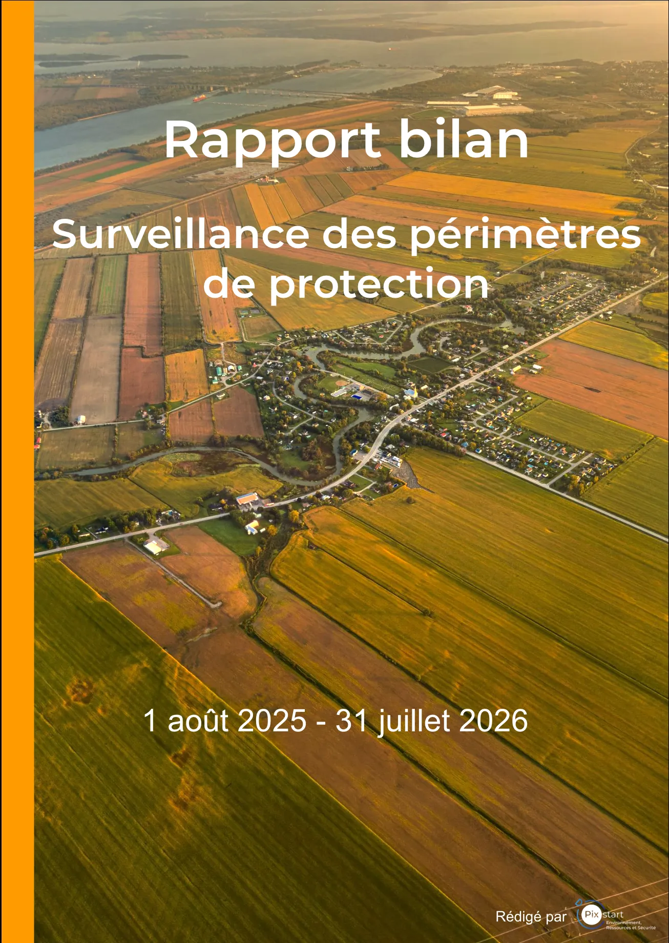 Couverture d’un rapport bilan de surveillance des périmètres de protection