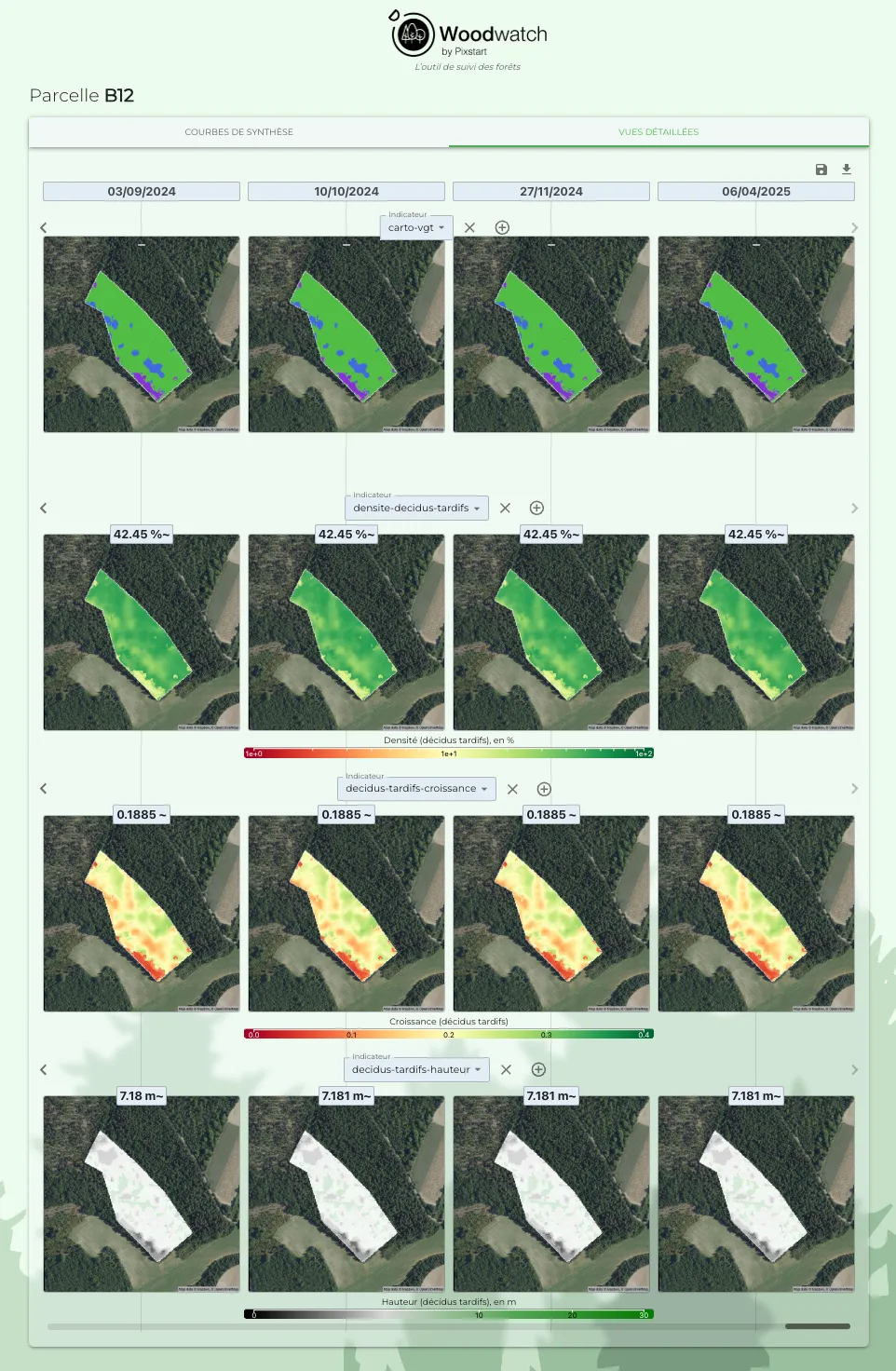 Cartographies régulières Woodwatch
